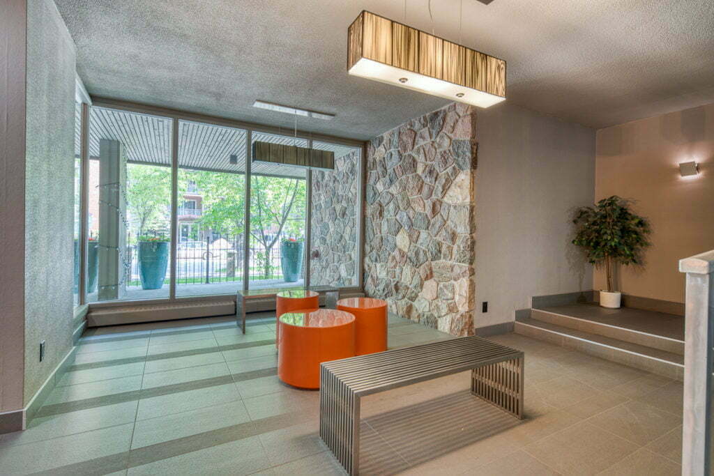 lobby of Granada Apartments in Calgary