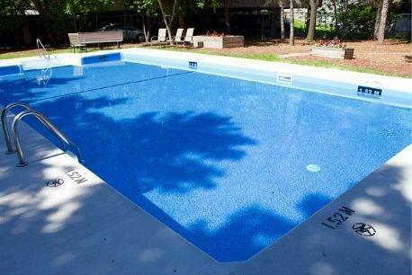 a picture of the pool outside