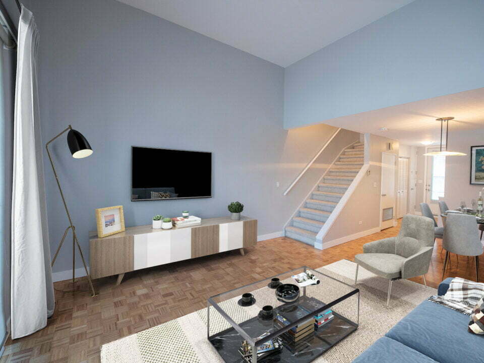 Interior of an apartment available through Globe PM